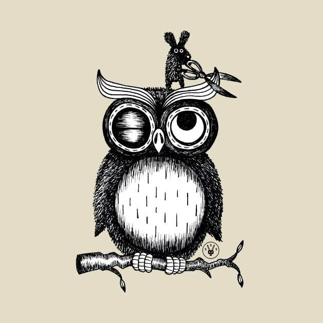 All knowing owl (Black) by Super South Studios