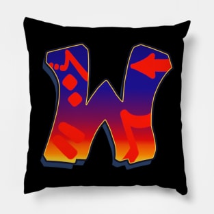 Letter W - Night Sky Pillow