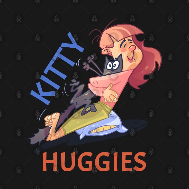 Kitty Huggies Cat Design by pixelatedidea