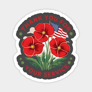 Poppy Tribute-Honoring Our Veterans on Memorial Day Magnet