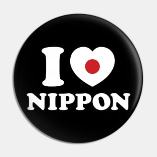 I HEART [LOVE] NIPPON Pin