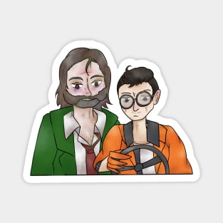 Disco Elysium Kim And Harry Driving Design Magnet