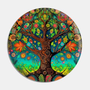 Path of Abundance: Discovering Prosperity in the Tree of Life Mandala Pin