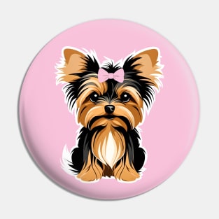 Yorkshire Terrier Baby Cute Yorkie Puppy Girl Pin