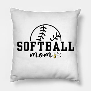 Softball Mom Yellow Jacket Pillow