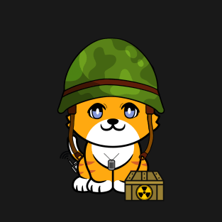 Funny orange cat is a soldier T-Shirt