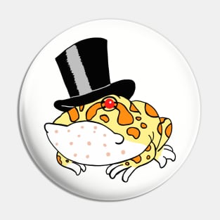 Top Hat Albino Pacman Frog Pin