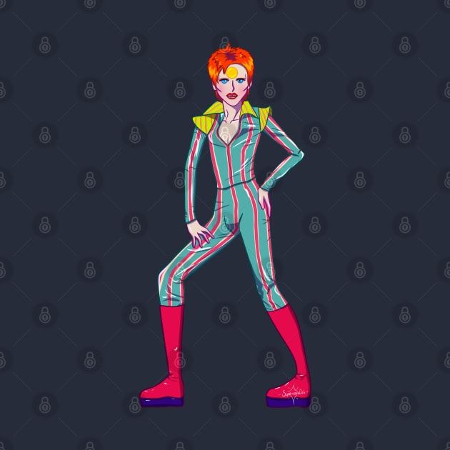 Ziggy Stardust Starman David Bowie by SupernovaAda