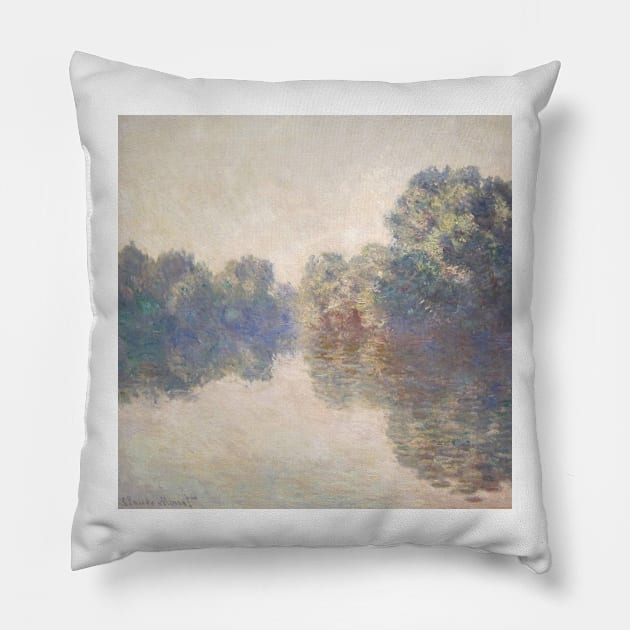 The Seine at Giverny - Claude Monet Pillow by RoseAesthetic