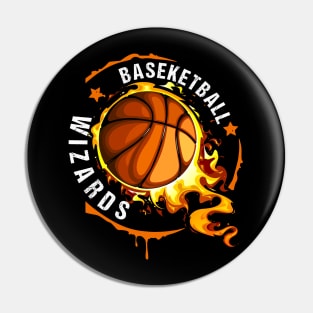 Graphic Basketball Name Wizards Classic Styles Team Pin