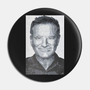 Robin Williams in Black and White Pin