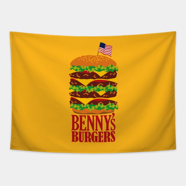 Benny's Burgers from Stranger Things Tapestry by ToddPierce