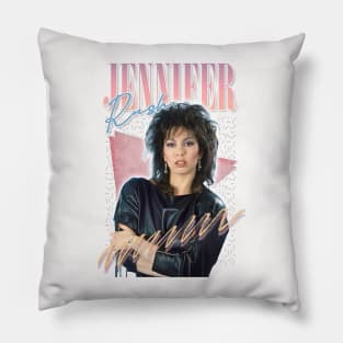 Jennifer Rush / 80s Retro Fan Art Design Pillow