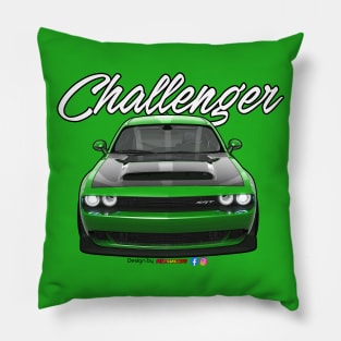 Challenger SRT Green by pjesusart Pillow