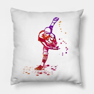 Baseball Pitcher in follow through movement or phase - 02 Pillow