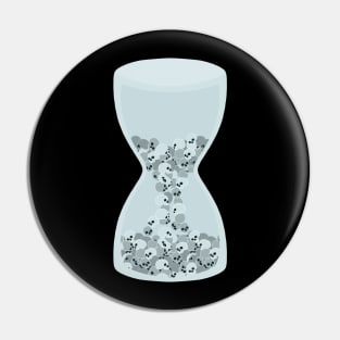 Time Is Running Out (Skulls In An Hourglass) Pin