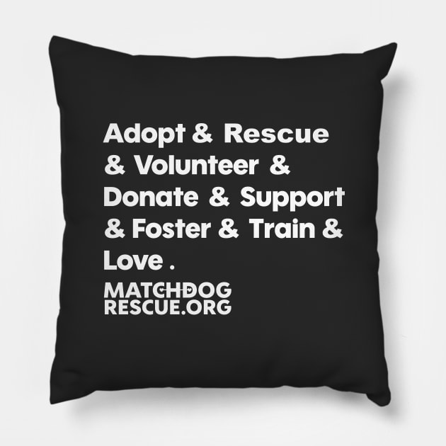 MDR & tee design Pillow by matchdogrescue