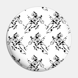 White background with black abstraction, cross, grunge Pin