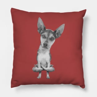 Dog T-Shirt: Yogi Doggie yoga funny tee Pillow