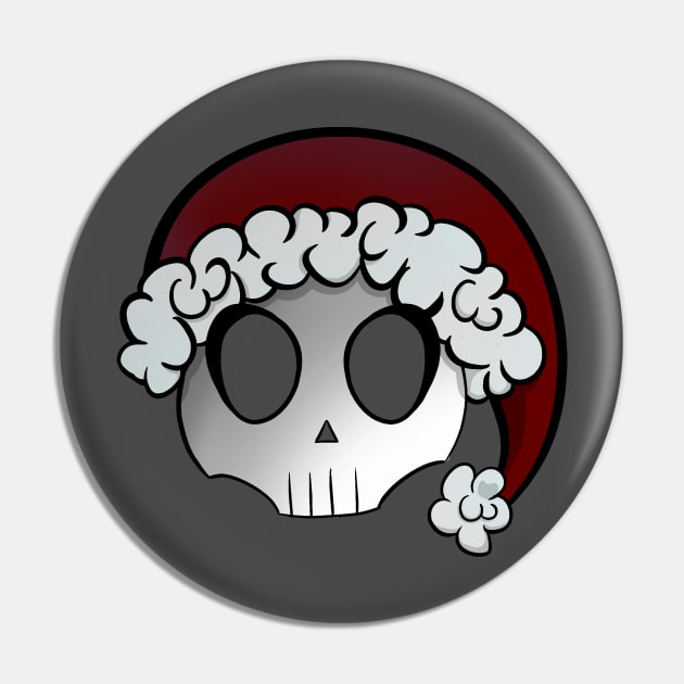 Christmas Skull Pin by Night Shade