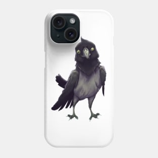 Cute Crow Drawing Phone Case