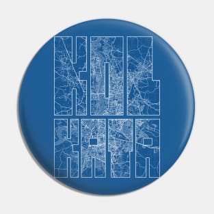 Kolkata, India City Map Typography - Blueprint Pin