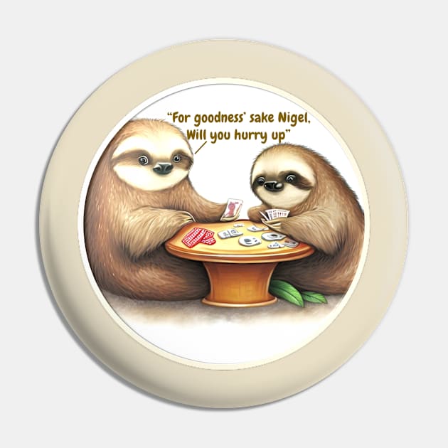 Sloths playing cards Pin by NateCoTees