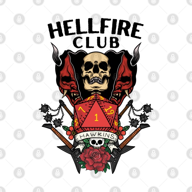 Hellfire Club - D20 - Guitars - Flails - Skull by Fenay-Designs