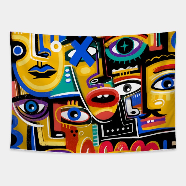 Faces Tapestry by Daria Kusto