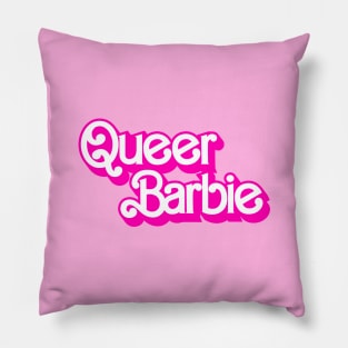 Queer Barbie Logo Barbie The Movie Style Pillow