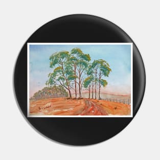 Gum Trees Woodlands Lane Bald Hills NSW - Watercolour Pin