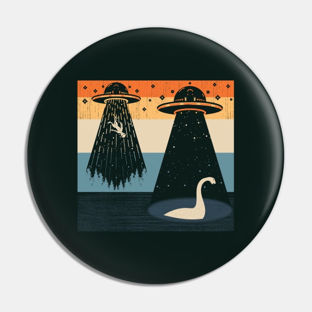 Alien Ufo Abduction Loch Ness Monster Pin by Tesszero