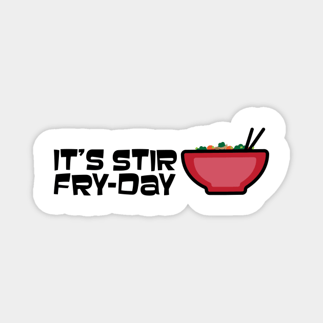 Stir Fry Day Magnet by christinamedeirosdesigns