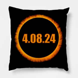 Total Solar Eclipse 2024. 4.08.24 America Totality Spring Pillow