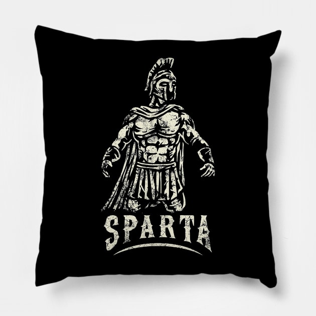 Spartan warrior Pillow by printedartings