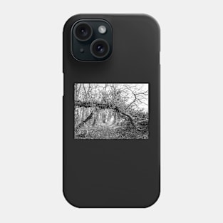 tree creating a natural archway in an English woodland Phone Case