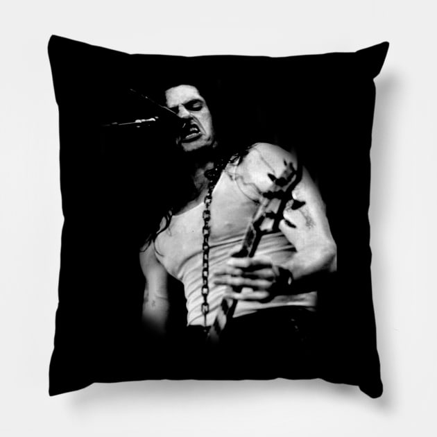 In Loving Memory of Peter Steele Pay Tribute to the Iconic Frontman of Type O Negative with a Stylish T-Shirt Pillow by QueenSNAKE