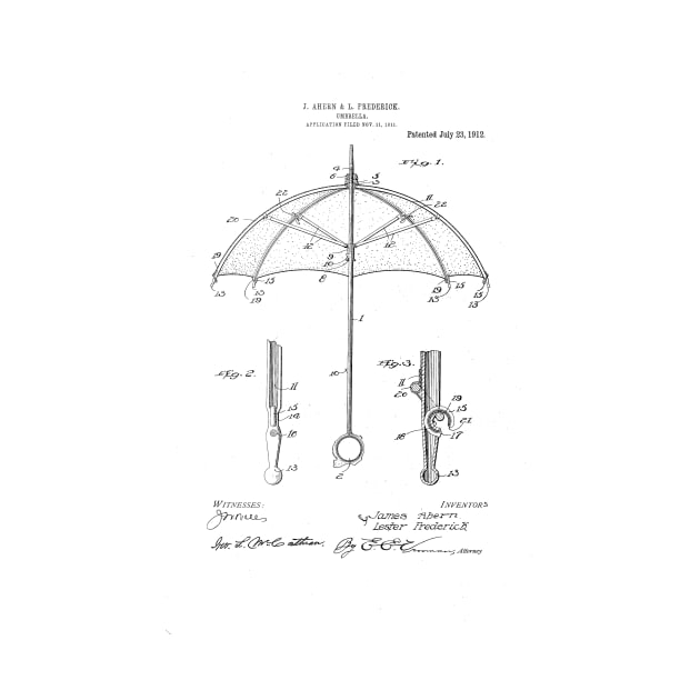 Umbrella patant drawing by skstring