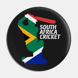 South African Cricket & Flag Pin