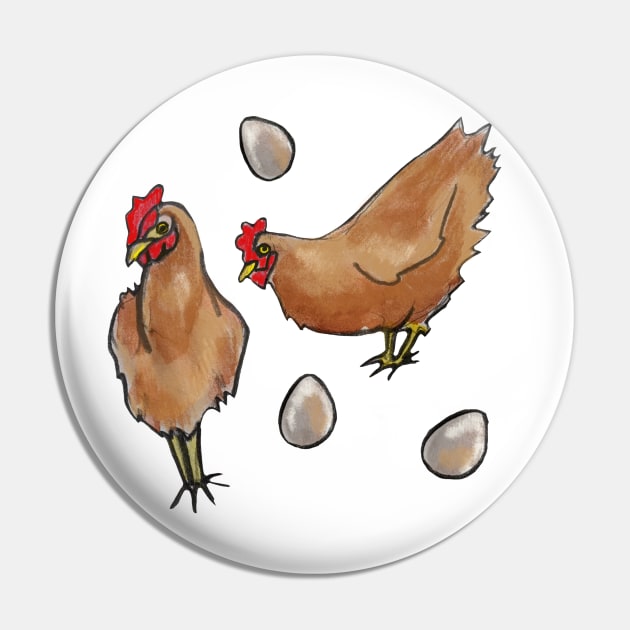 Chickens Pin by shehitsback