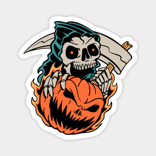 Grim Reaper Halloween Magnet