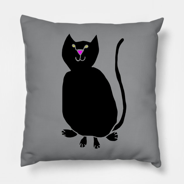 Cat Hiding in Plain Sight Pillow by ellenhenryart