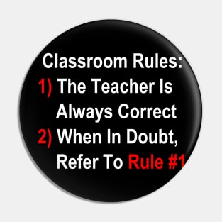 Classroom Rules Pin