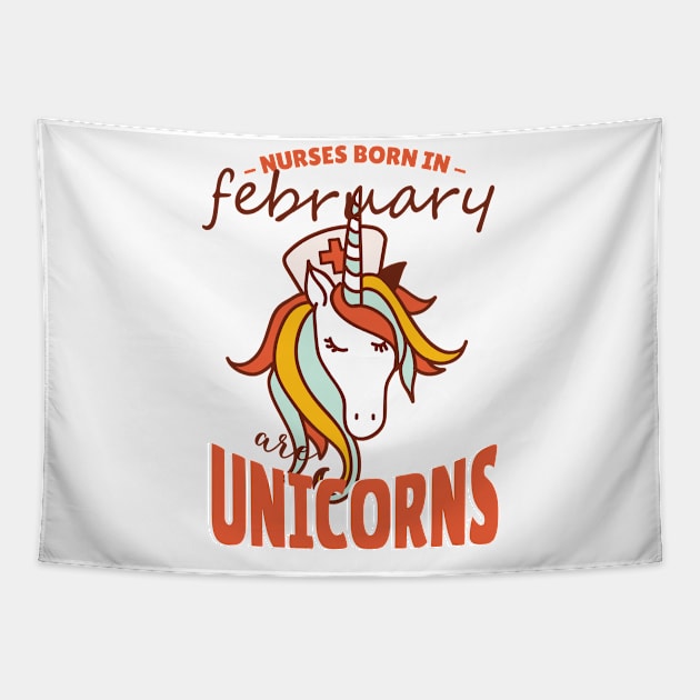 February Nurse Unicorn Tapestry by TomCage