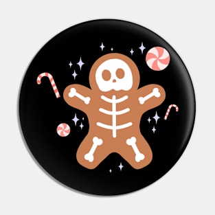 Skeleton Gingerbread Man Pin