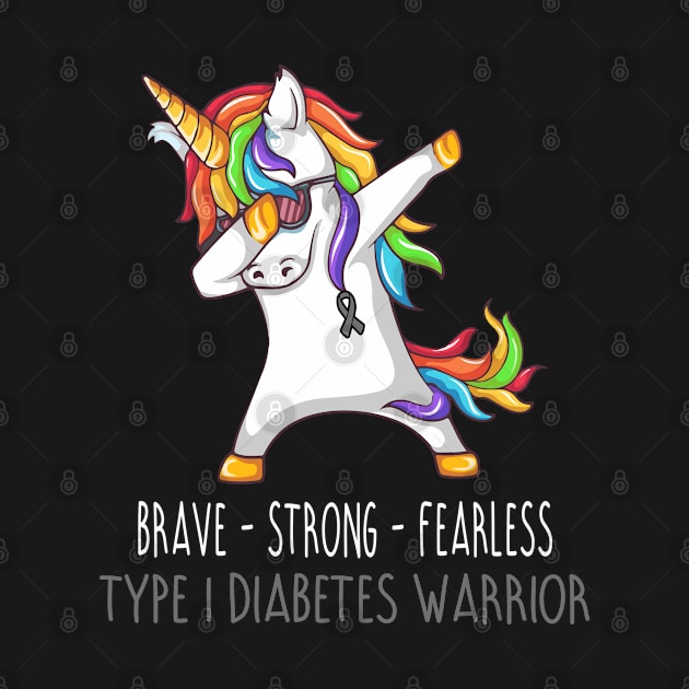 Brave Strong Fearless Type 1 Diabetes Support Type 1 Diabetes Awareness Gifts by ThePassion99