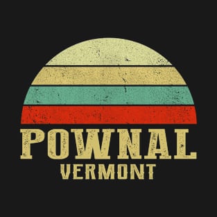 POWNAL VERMONT Vintage Retro Sunset T-Shirt