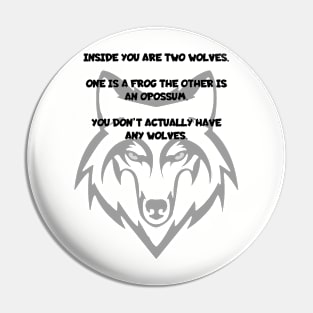 Two Wolves tee Pin