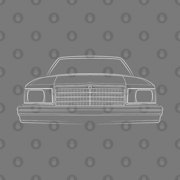 1979 Chevy Malibu - front stencil, white by mal_photography