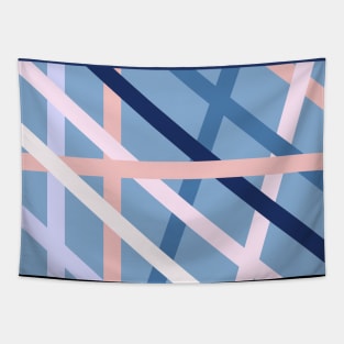 Abstract Lines Of Soft Colors Tapestry